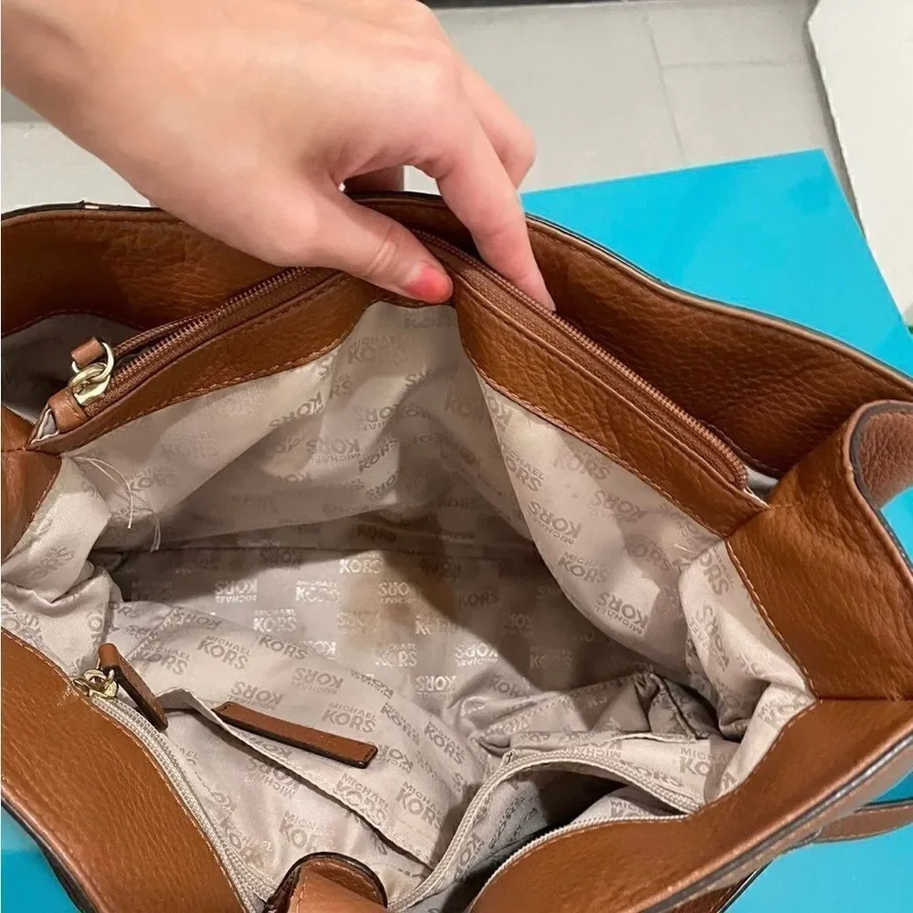 Michael Kors brown leather tote